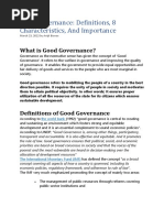 Good Governance-Definitions, 8 Characteristics, and Importance