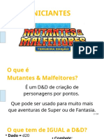 Guia rápido para iniciantes em Mutantes & Malfeitores