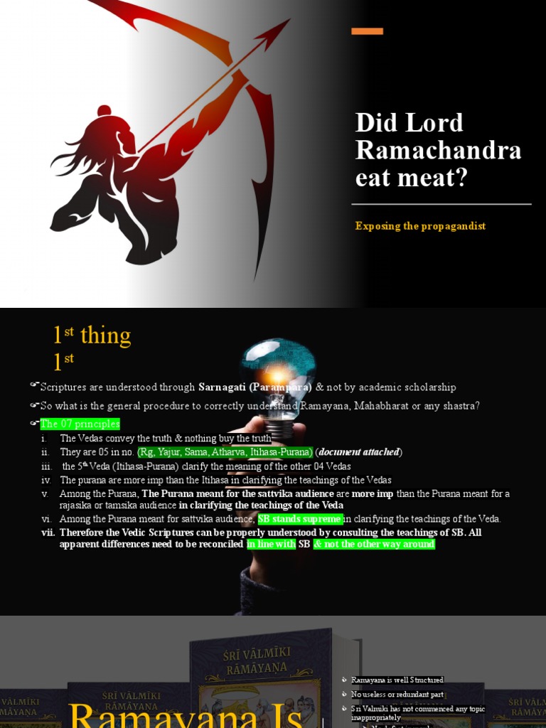Did Lord Rama Eat Meat PDF Ramayana Sita