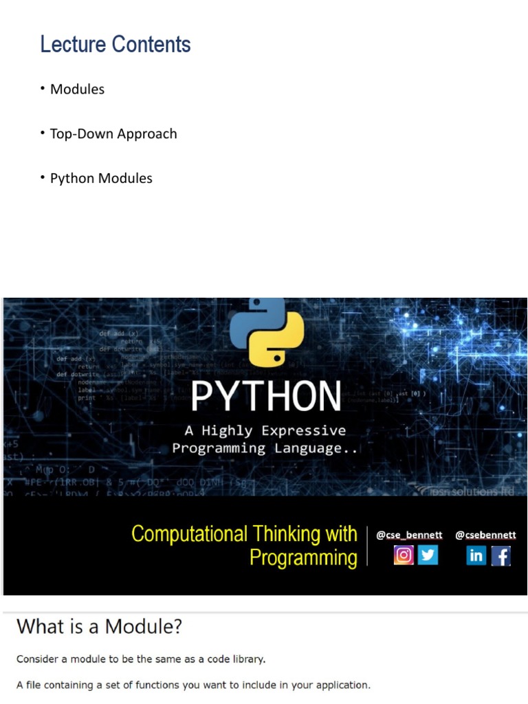 Python Modules | PDF | Modular Programming | Namespace
