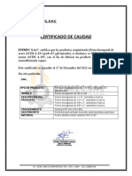 Certificado de Calidad - Perno Hexagonal ASTM A-193