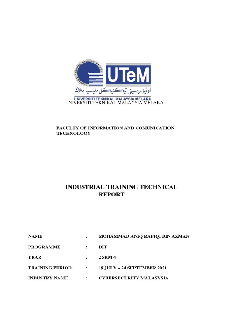 (Report Latihan Industri) New Latest | PDF | Computer Security | Security