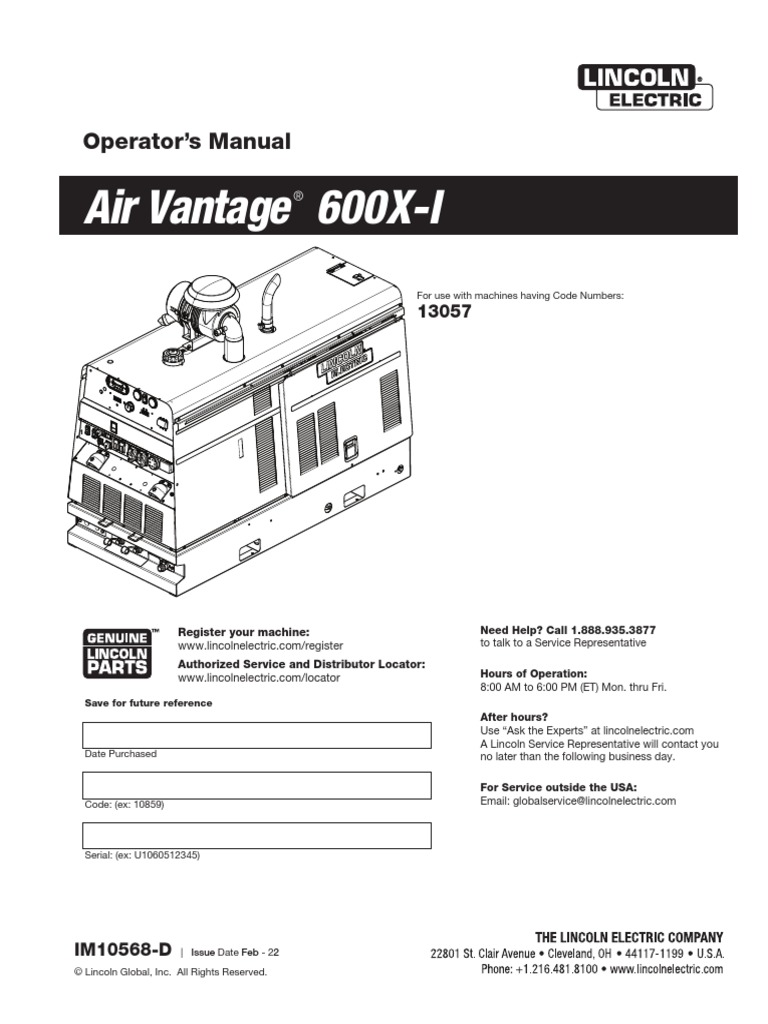 Im10568 MANUAL OPERADOR LINCOLN ELECTRIC 600-I | PDF | Welding ...