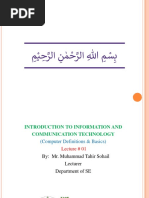 Lec 01 Computer Definitions and Basics