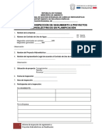 Informe de Inspeccion para Proyectos Hidroelectricos en Planificacion