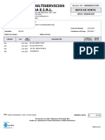 Ferreteria Multiservicios Guevara E.I.R.L.: Nota de Venta