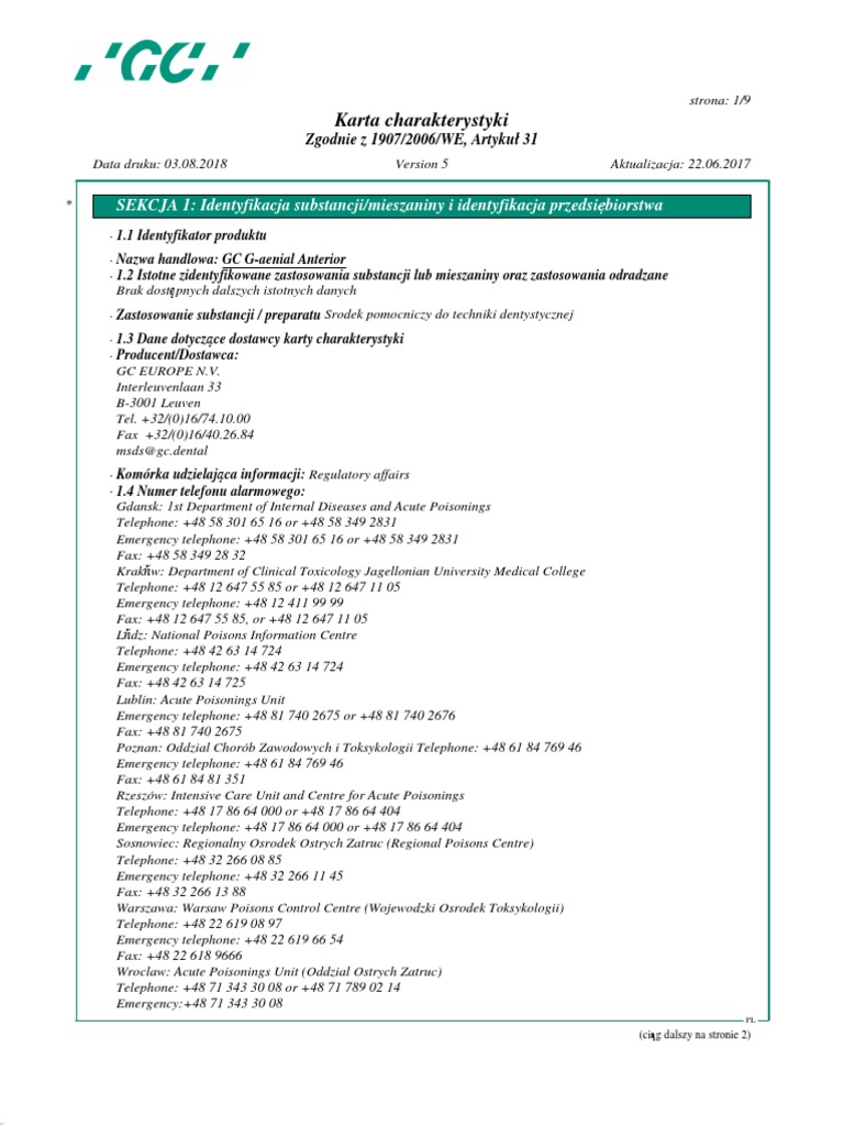 SDS G-Aenial Anterior PL | PDF