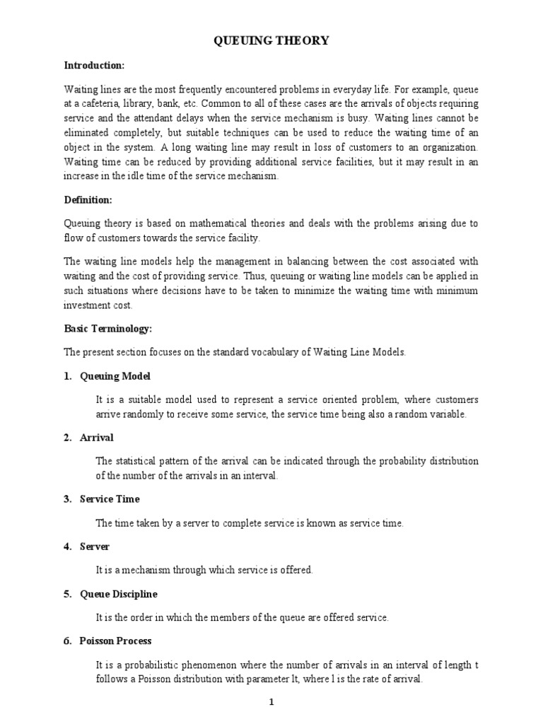 Understanding Queuing Theory Basics | PDF | Mathematics | Probability ...