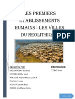 Les Premiers Établissements Humains Et Les Villes Néolitiques