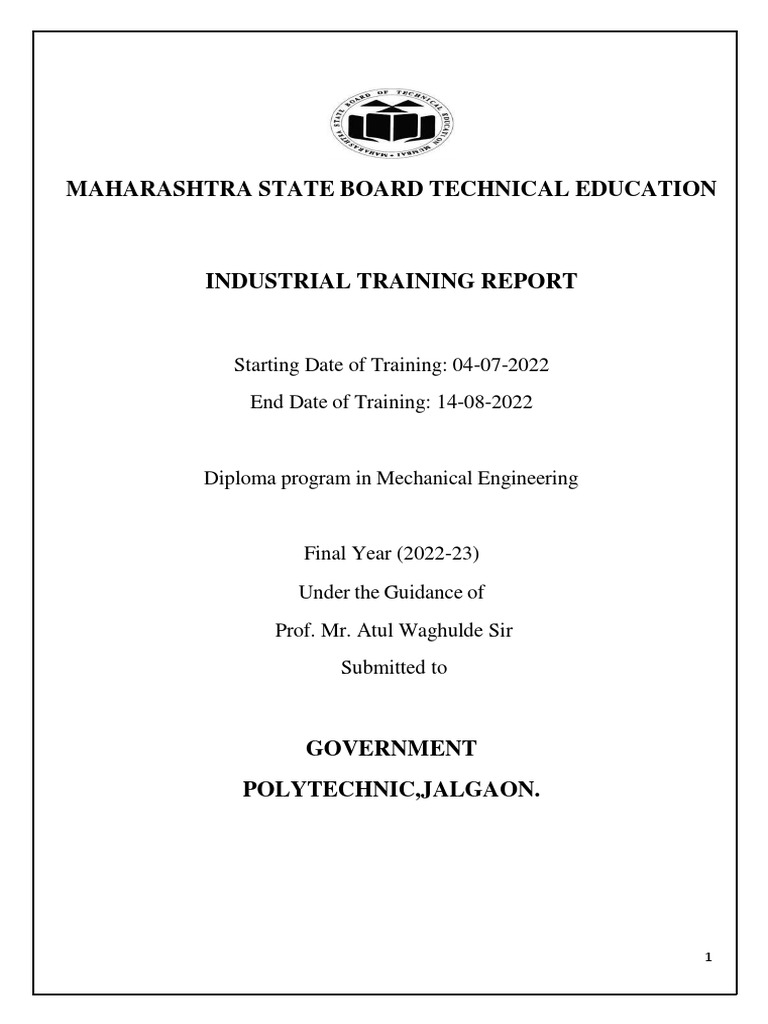 Report Industrial | PDF | Numerical Control | Diploma