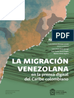 La Migración Venezolana en La Prensa Digital Del Caribe Colombiano