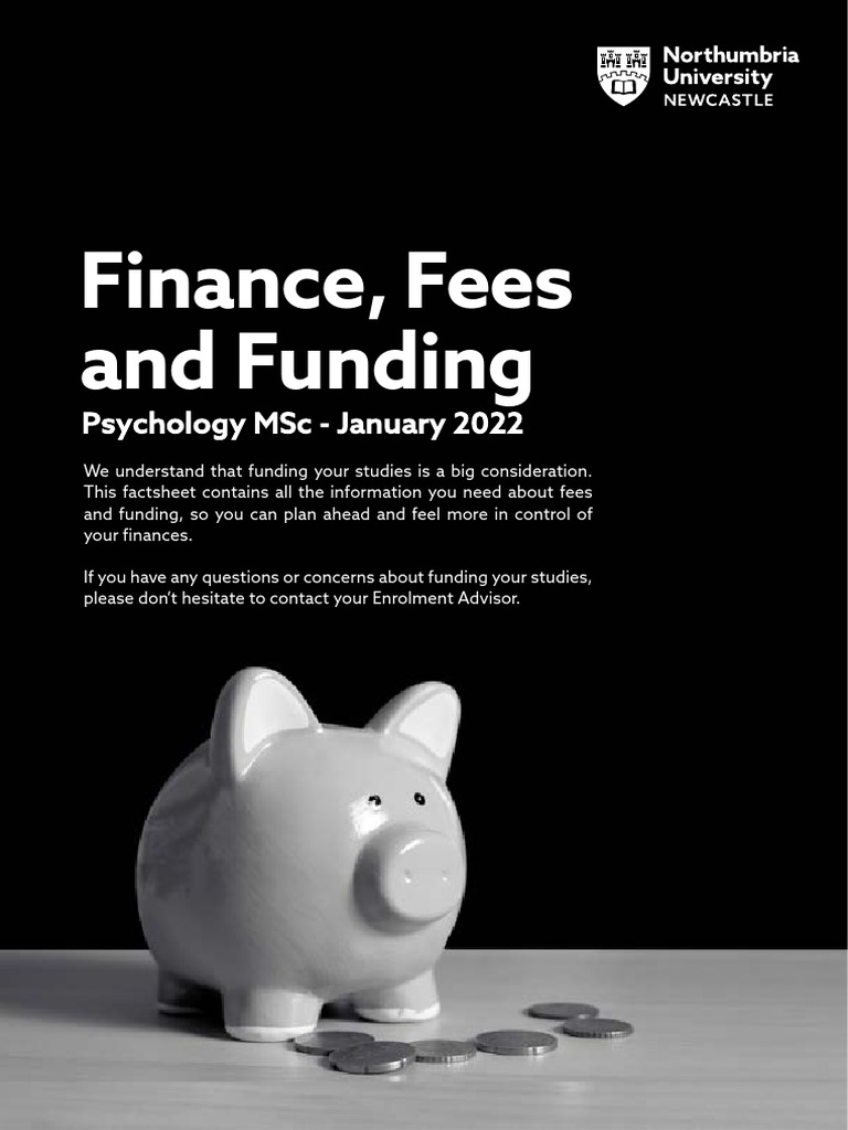 Psychology MSC Fees and Funding Factsheet January 2022 PDF