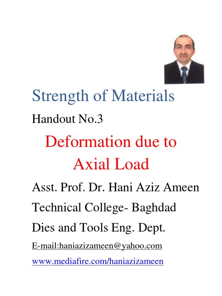 Deformation from Axial Load Analysis | PDF | Deformation (Engineering ...