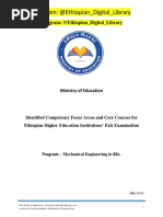 Identified Competencies, BSC in Mechanical Engineering