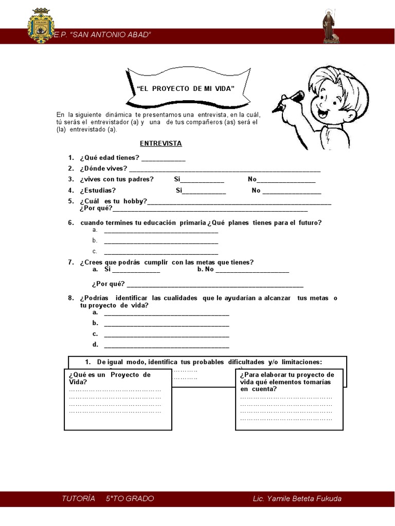 Proyecto de Vida para Estudiantes | PDF | Relaciones personales ...
