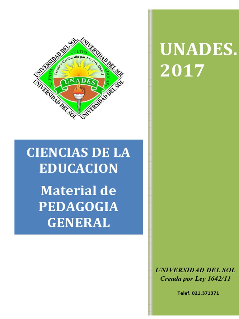 Pedagogia General | PDF | Pedagogía | Teoría