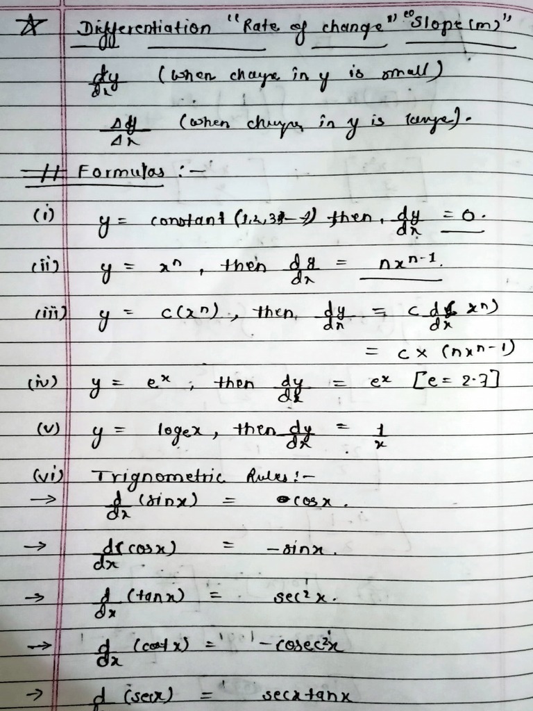 Differentiation and Integration PDF