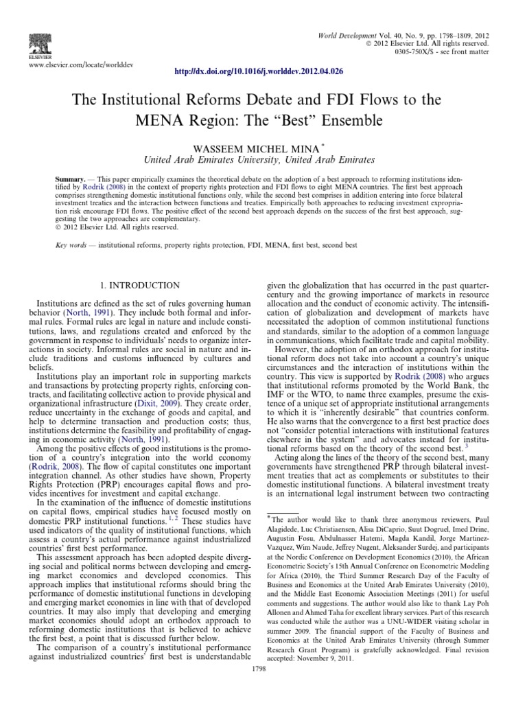 Mina2012 11 PDF Endogeneity (Econometrics) Fixed Effects Model