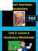 Unit 2 Lesson 6 Vocabulary Worksheets