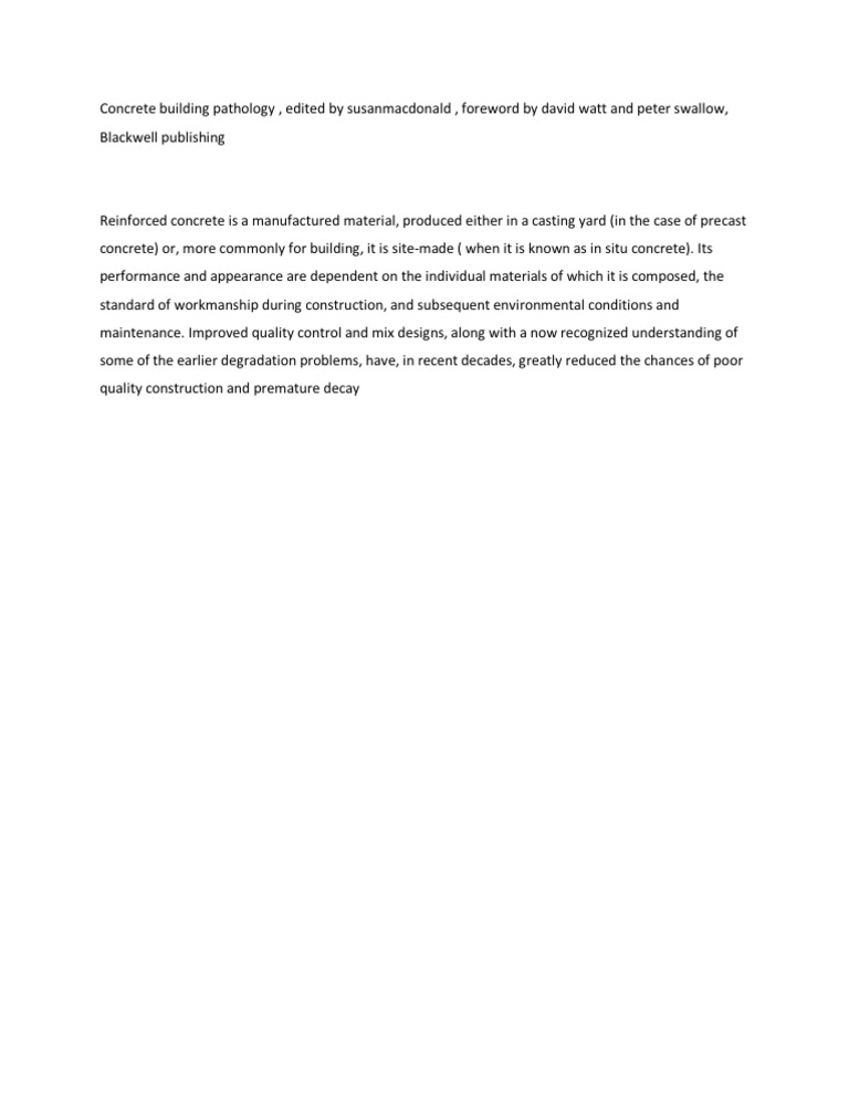 Concrete Pathology Overview | PDF