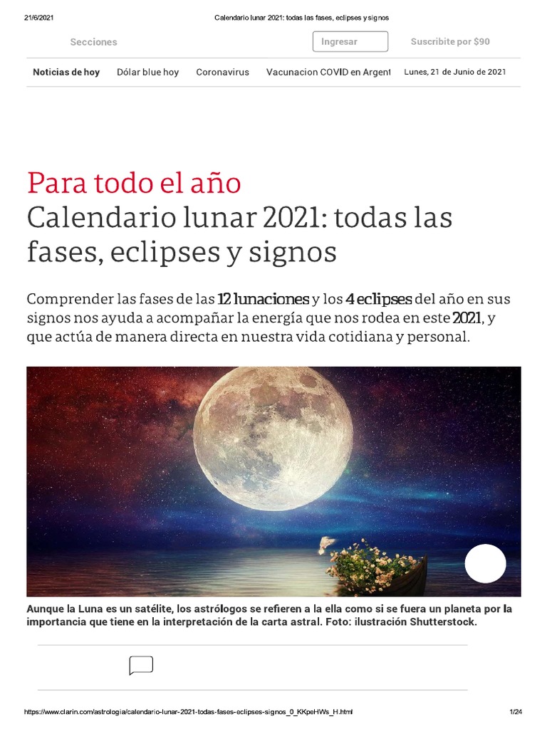 Calendario Lunar 2021 Pdf