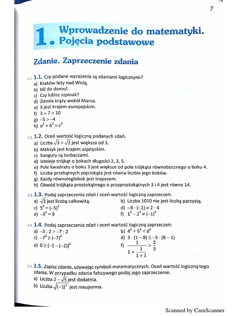Matematyka 3 Zbiór Zadań Zakres Podstawowy I Rozszerzony Pdf Matematyka Zbiór Zadań | PDF