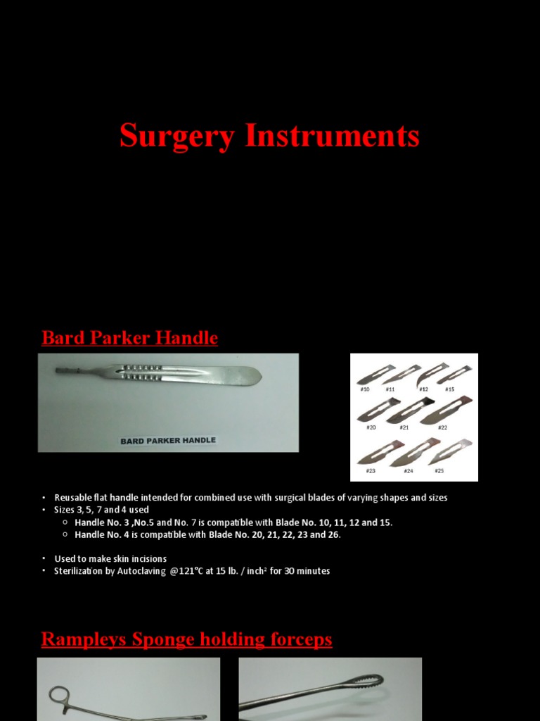 Bard Parker Handle and Surgical Uses | PDF | Gallbladder | Clinical ...