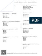 426 - The Comparative Forms of Adjectives Test A1 A2 Level Exercises