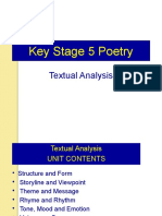 Key Stage 5 Poetry Textual Analysis