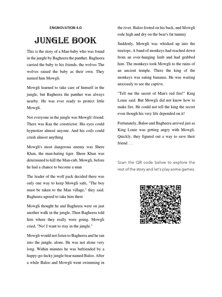 The Jungle Book Short Story Pdf With Pictures In English