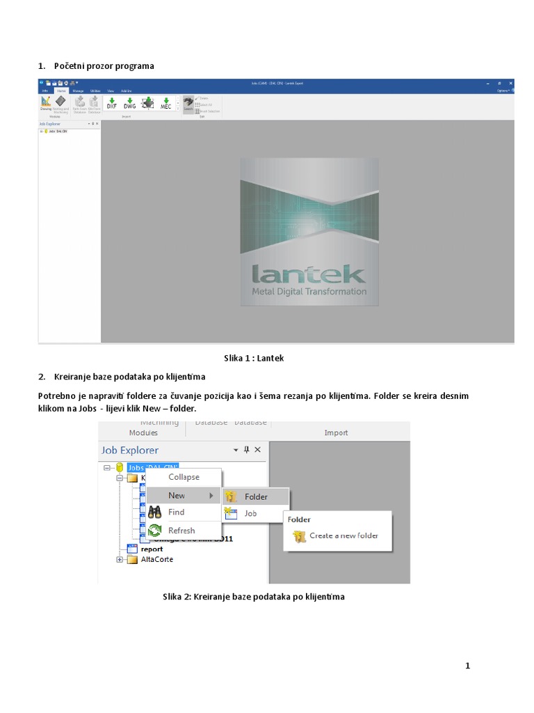 Lantek Uputstvo | PDF