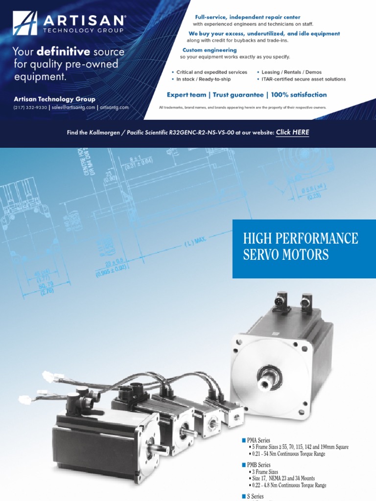 PacSci Servo Motor Selection Datasheet PDF Electric Motor