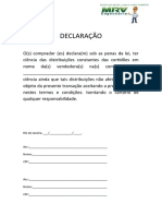 Declaração de ciência de distribuições