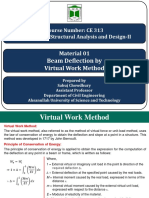 Structural Analysis Course: Virtual Work Method Beam Deflection