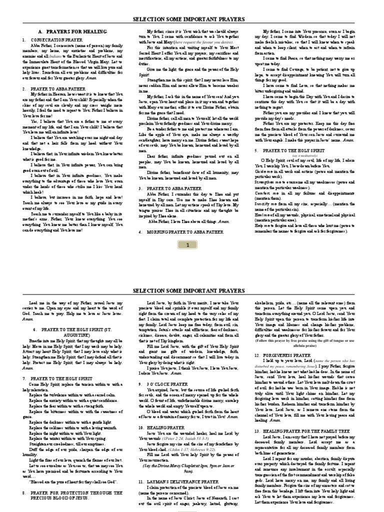 Essential Prayers for Healing and Strength | PDF | Jesus | Prayer