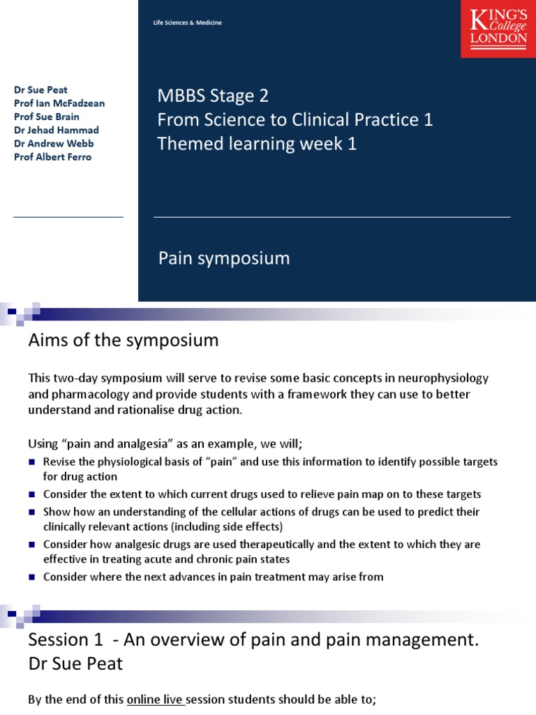 Understanding Pain Management in MBBS | PDF | Nonsteroidal Anti ...