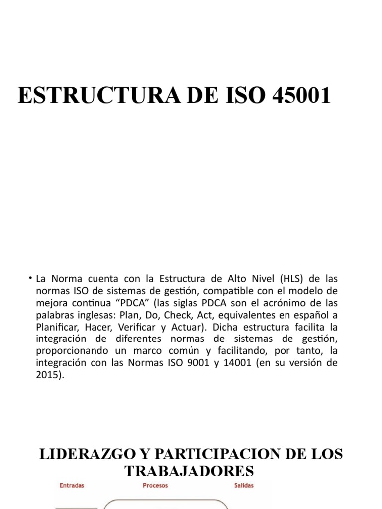 Estructura de Iso 45001 | PDF