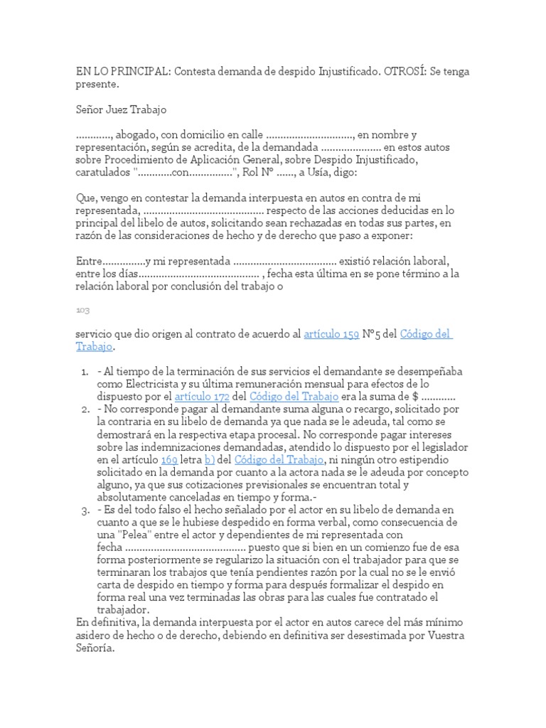 Contesta Dda. Monitorio | PDF | Demanda judicial | Justicia