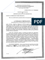A. Soriano Corporation Amended Articles of Incorporation