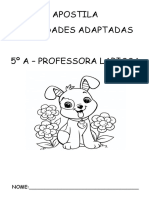 5° Ano A Atividade Adaptada Prof Larissa