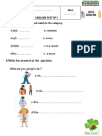 Cm2 English Test N 1: 1-Unscramble The Word and Match To The Category