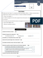 Contrôle 2 Français 6ème Exemple