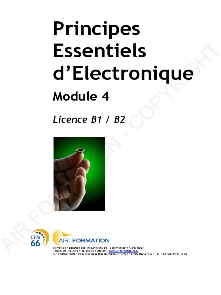 MCA : Module 4 : Principes essentiels d'électronique examen B1 B2 