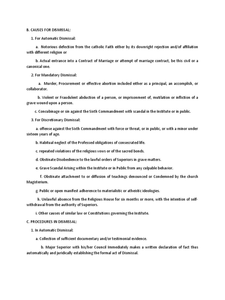 Dismissal PDF Marriage Catholic Church