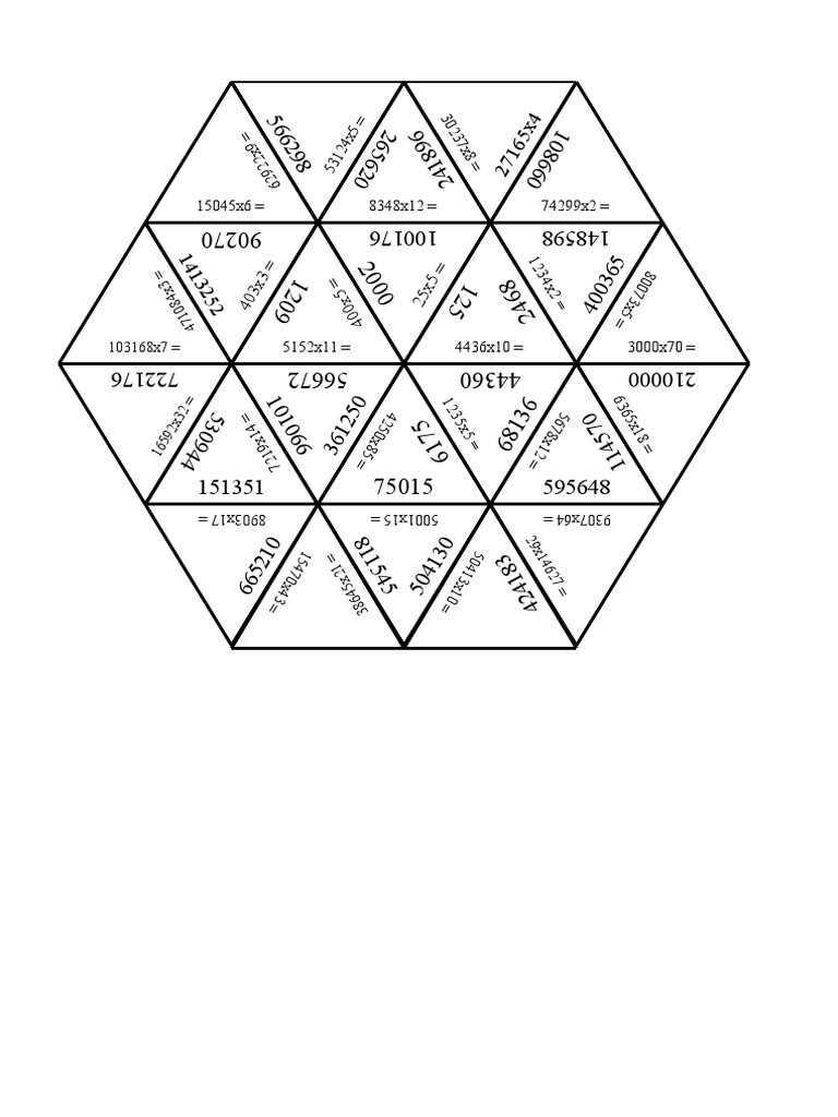 Tarsia Puzzle Examples for Year 4 Maths | PDF