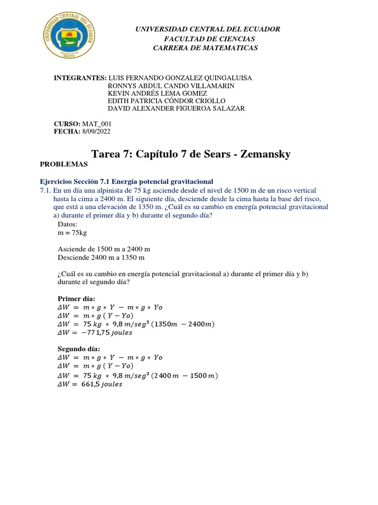 Capitulo 7 Sears Semansky Tarea 7 Grupo 3 Pdf Fricción