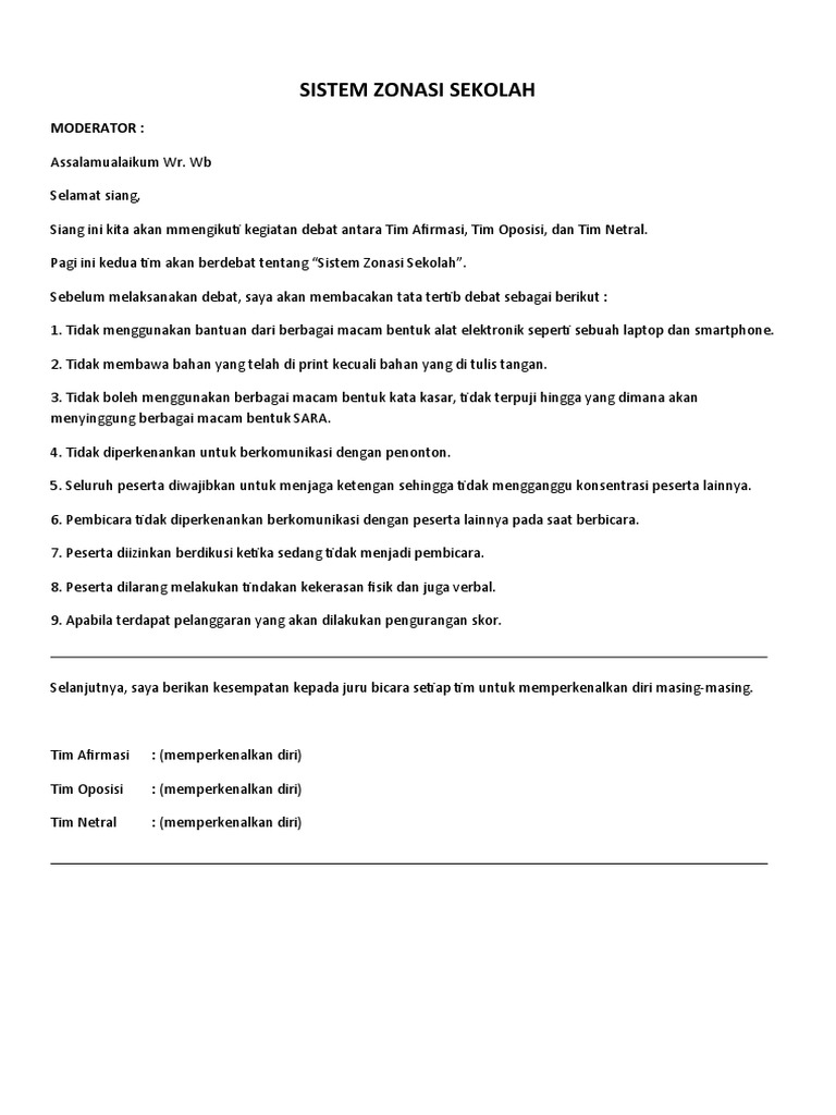 Pro Kontra Sistem Zonasi Sekolah | PDF | Karier & Perkembangan ...