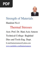 Strength of Materials- Thermal Stresses- Hani Aziz Ameen