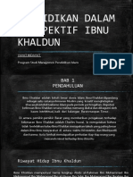 IBNU KHALDUN PENDIDIKAN