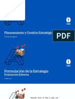 Sesión 6 y 7 - (FORMULACIÓN DE LA ESTRATEGIA II) Evaluación Externa